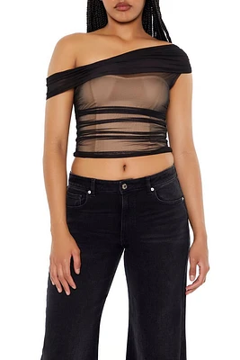 Mesh Combo Crop Top