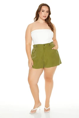 Plus High-Rise Pocket Shorts