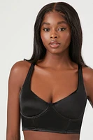 Satin Hook-and-Eye Bra