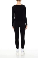 Fitted Scoop-Neck Jumpsuit