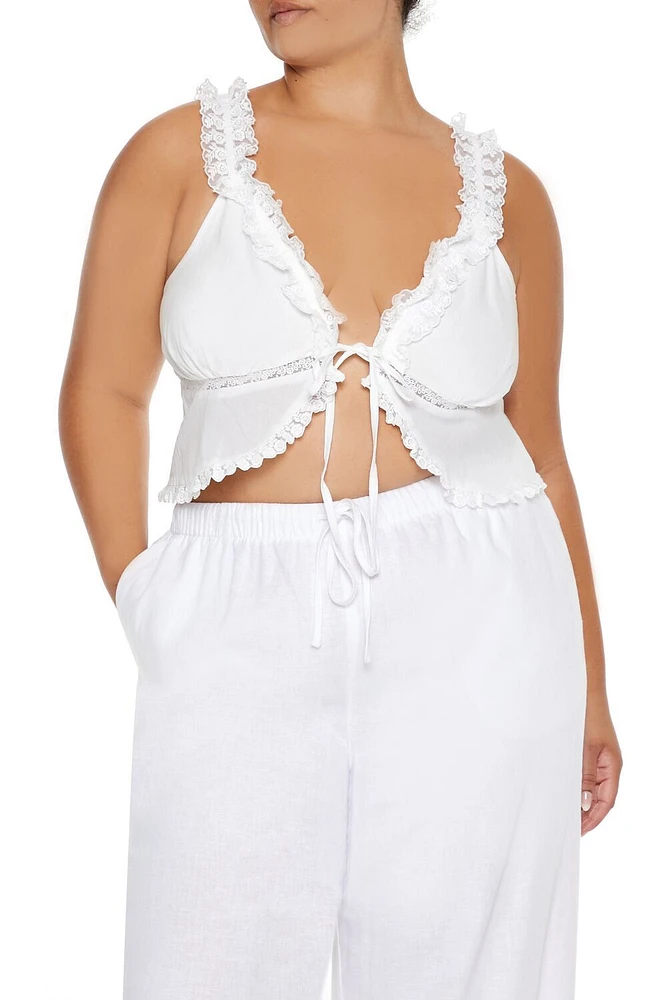 Plus Lace-Trim Cami