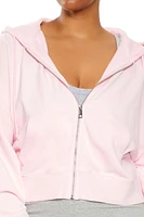 Plus Drop-Sleeve Zip-Up Hoodie