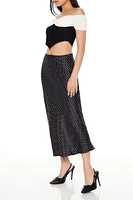 Polka Dot Slip Midi Skirt