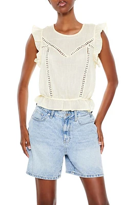 Ruffle-Trim Sleeveless Top