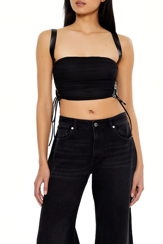 Lace-Up Crop Top