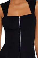 Bodycon Zip-Up Mini Dress