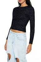 Ribbed Fuzzy Knit Sweater