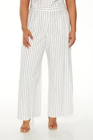 Plus Pinstriped Trouser Pants