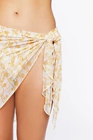 Mesh Coin & Chain Print Sarong