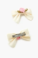 Rosette Bow Hair Clip Set