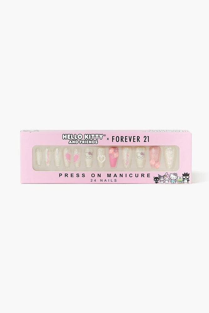 Hello Kitty Glitter Press-On Nails