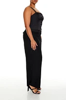 Plus Wide-Leg Trouser Pants