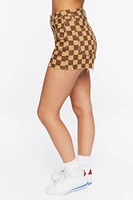 Checkered Print Shorts