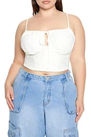 Plus Eyelet Cropped Cami