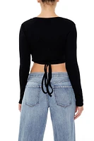 Surplice Crop Wrap Top