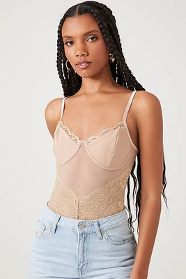 Eyelash Lace Bustier Bodysuit