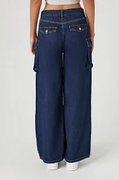 High-Rise Wide-Leg Cargo Jeans