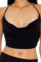 Cowl Halter Crop Top