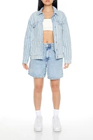 Striped Denim Trucker Jacket