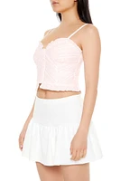 Striped Sweetheart Cropped Cami