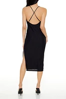 Cowl Crisscross Midi Dress