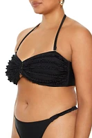 Plus Ruffle Halter Bikini Top