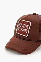 Howdy Cowboy Patch Trucker Hat