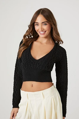 Open-Back Cropped Sweater