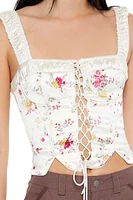 Floral Print Corset Top