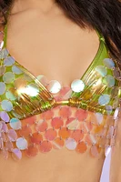 Iridescent Halter Body Chain