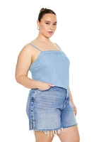 Plus Chambray V-Hem Cami