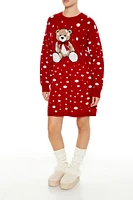 Teddy Bear Mini Sweater Dress