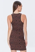 Geo Print O-Ring Cutout Dress