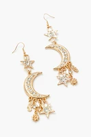 Celestial Moon Drop Earrings