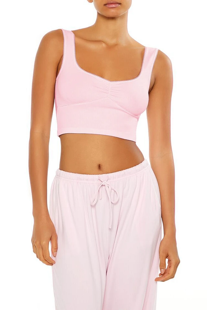 Seamless Ruched Longline Bralette