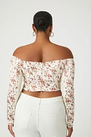 Plus Off-the-Shoulder Crop Top