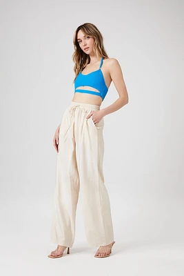 Drawstring Wide-Leg Pants