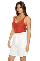 Pointelle Sweater-Knit Cami