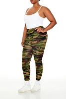 Plus Camo Print Leggings