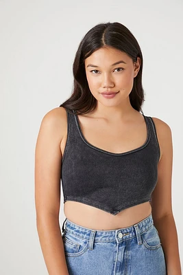 Seamless Ribbed V-Hem Tank Top