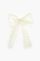 Oversized Lace Bow Hair Barrette