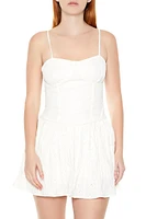 Bustier Eyelet Mini Dress