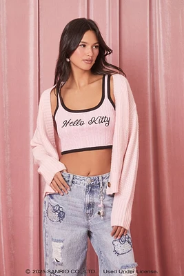 Hello Kitty Sweater-Knit Crop Top