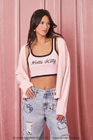 Hello Kitty Sweater-Knit Crop Top