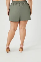 Plus Mid-Rise Pull-On Shorts