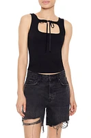 Cutout Tie-Front Tank Top