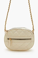 Quilted Round Crossbody Bag