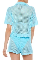 Crochet Swim Cover-Up Shirt