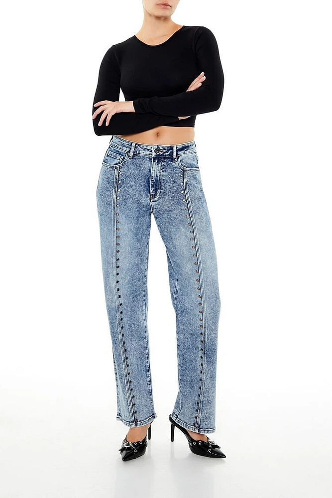 Grommet High-Rise 90s Straight Jeans