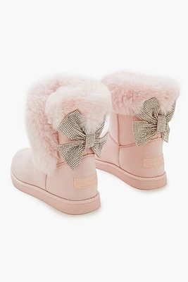 Juicy Couture Faux Fur-Trim Booties